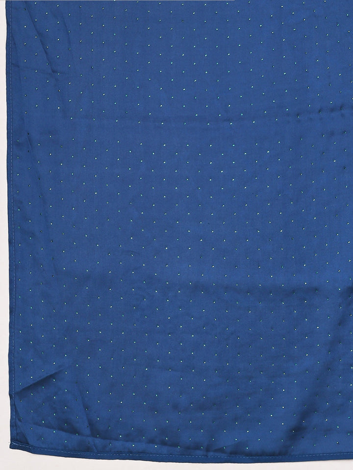 Embroidered Satin Saree