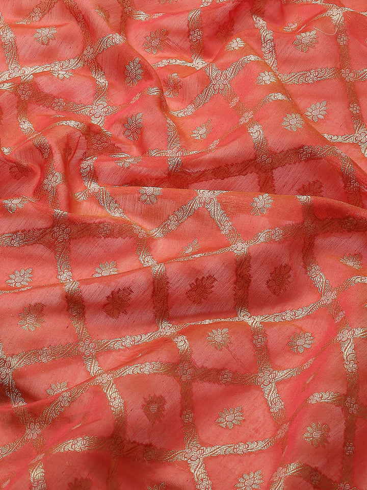 Zari Jaal Woven Cotton Saree