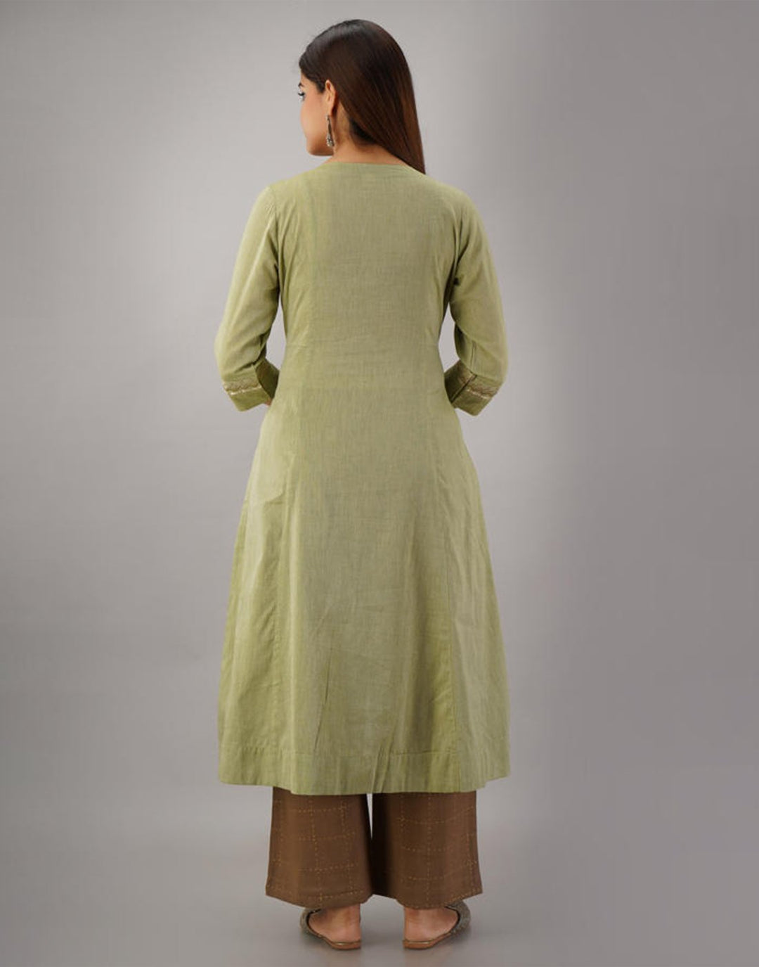 Printed Cotton Anarkali Kurti With Pant
