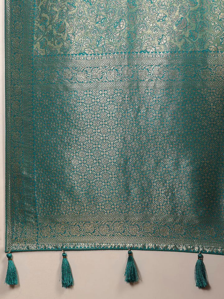 Woven Design Satin Saree