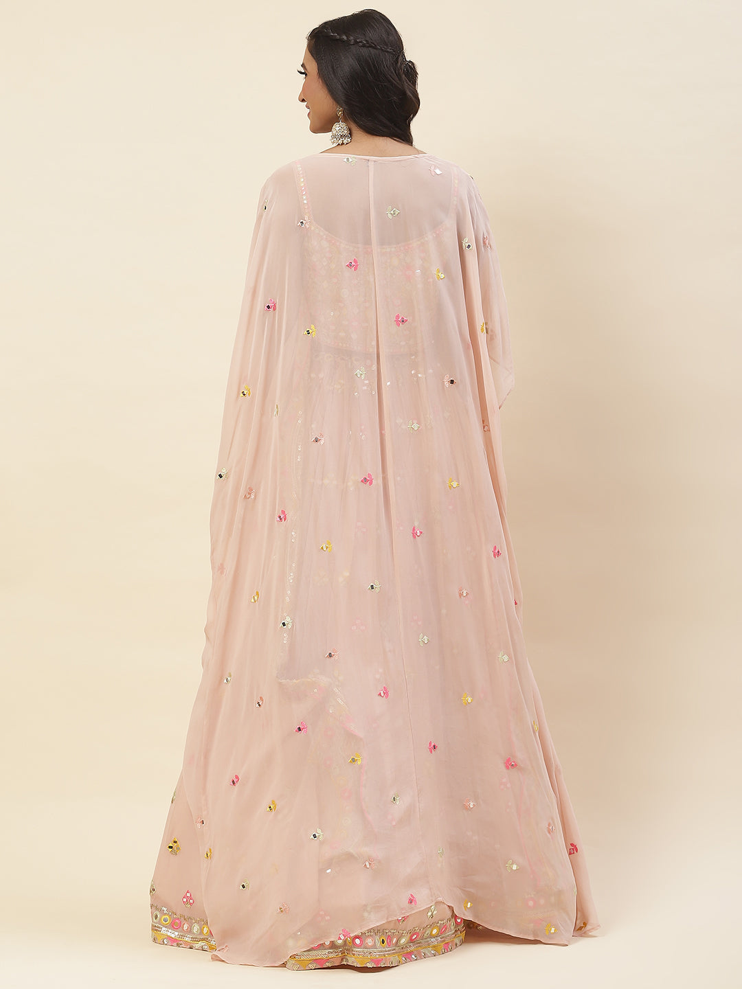 Georgette Lehenga Choli With Jacket