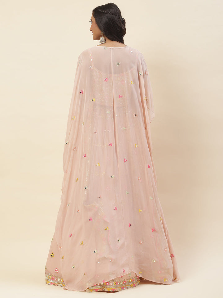 Georgette Lehenga Choli With Jacket