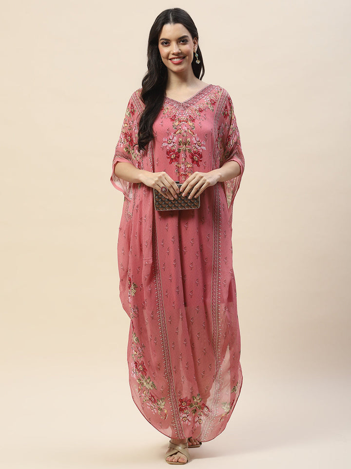 Digital Print Georgette Kaftan Kurta