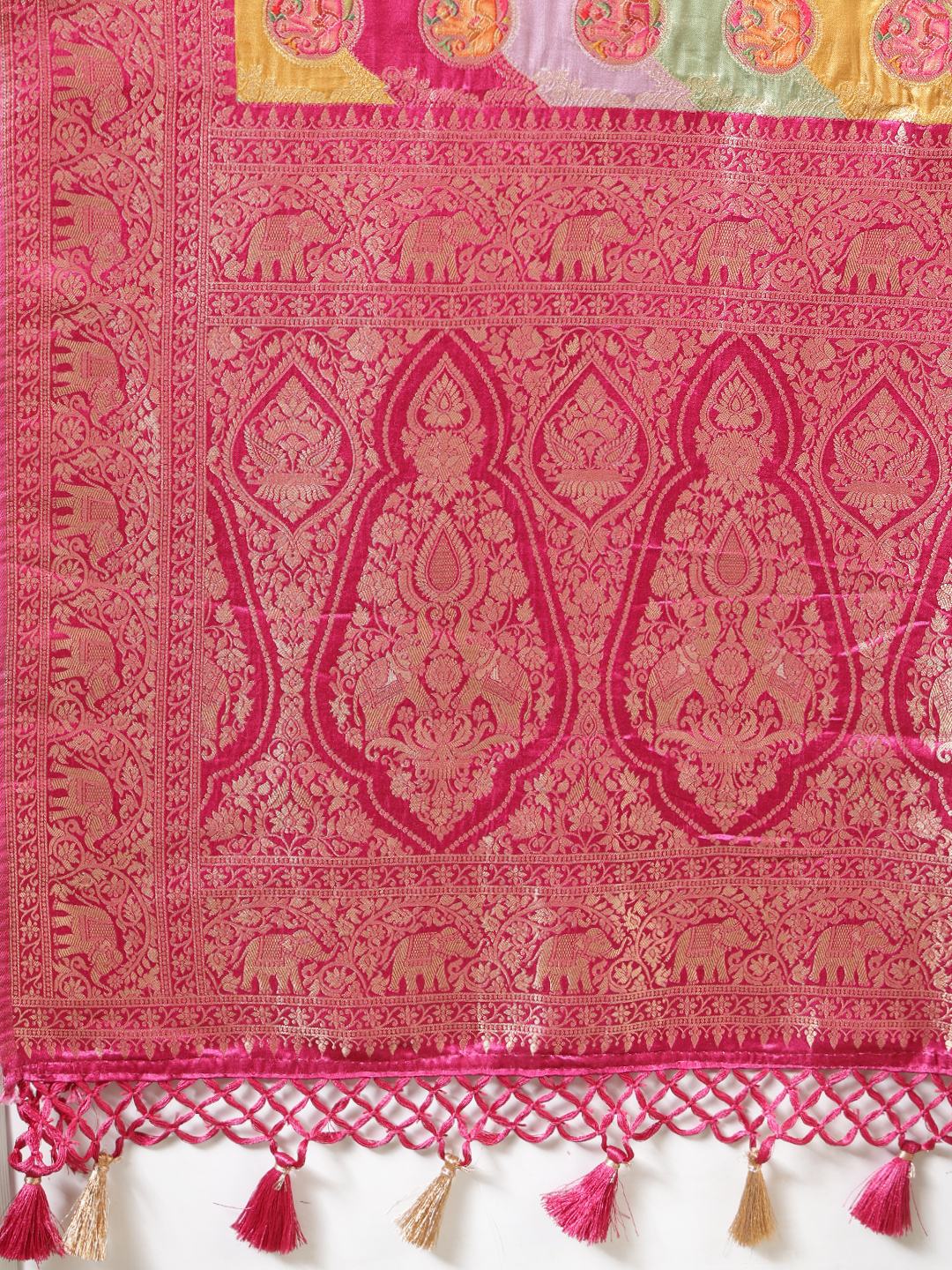 Woven Design Satin Saree