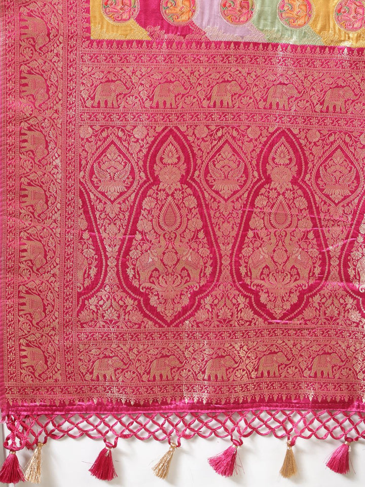 Woven Design Satin Saree