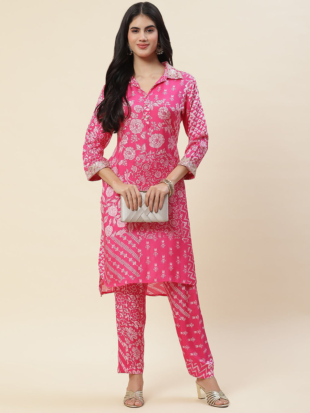 Printed Muslin Kurta With Pants