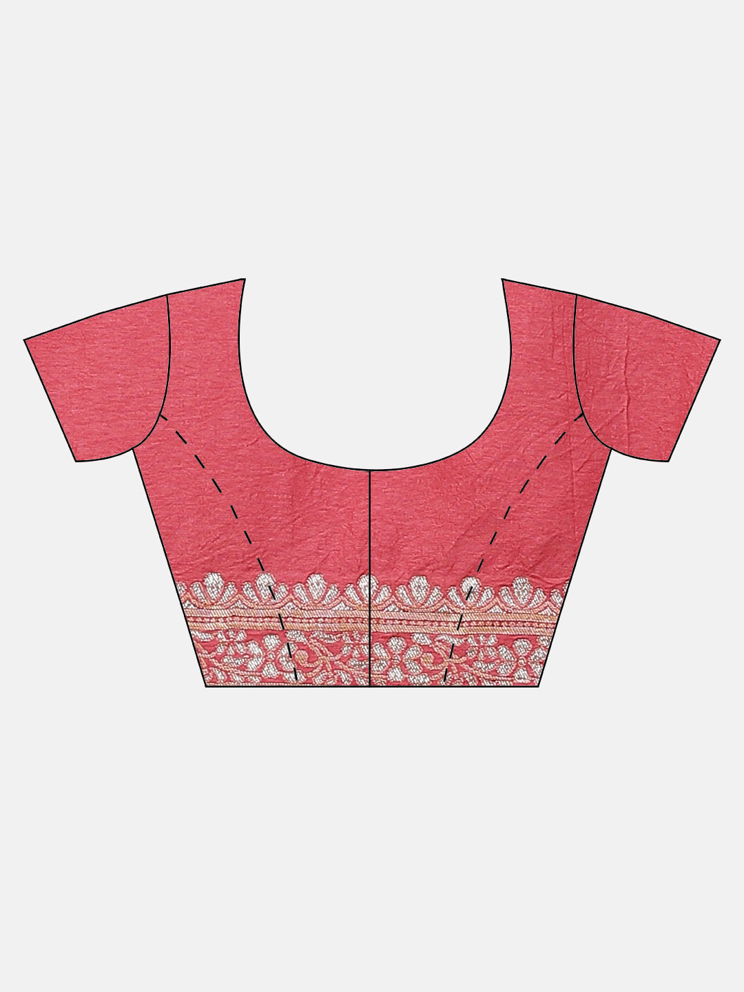 Zari Border Booti Banarasi Woven Saree