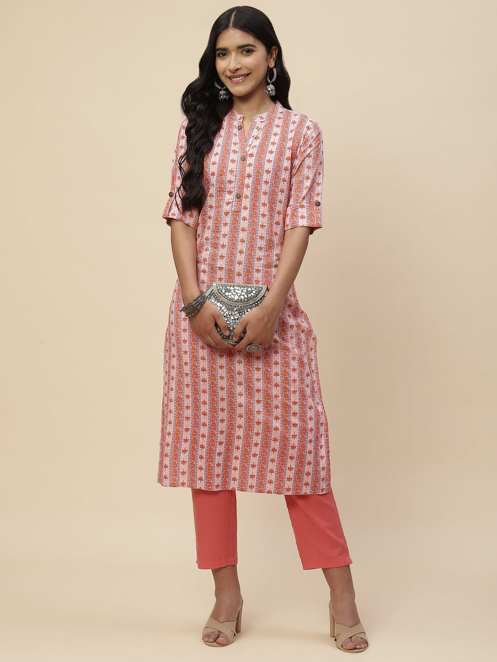Floral Printed Cotton Kurta