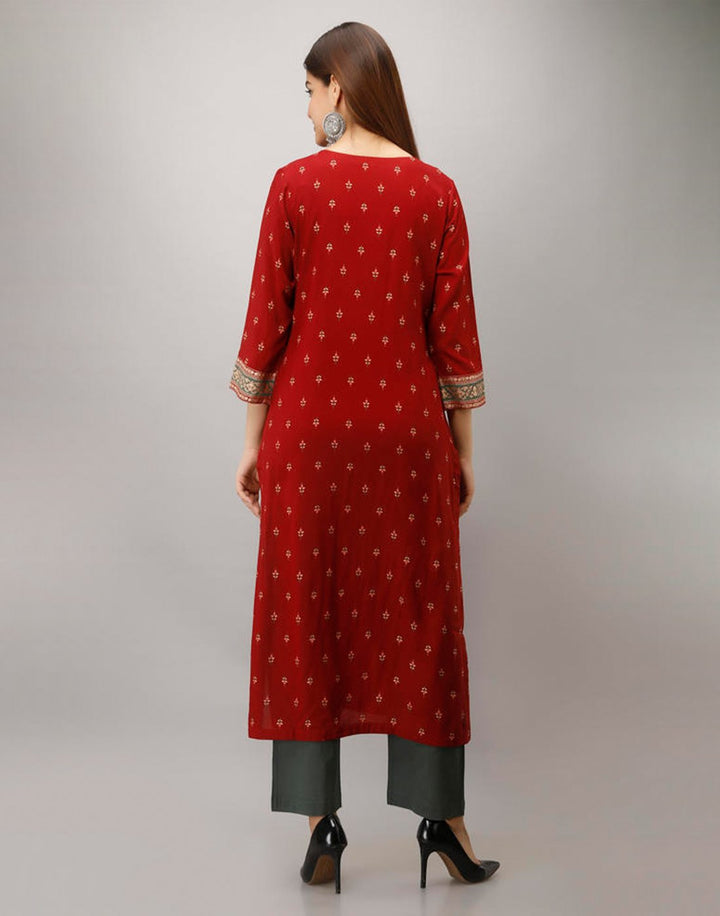 Printed Cotton Kurti With Pant