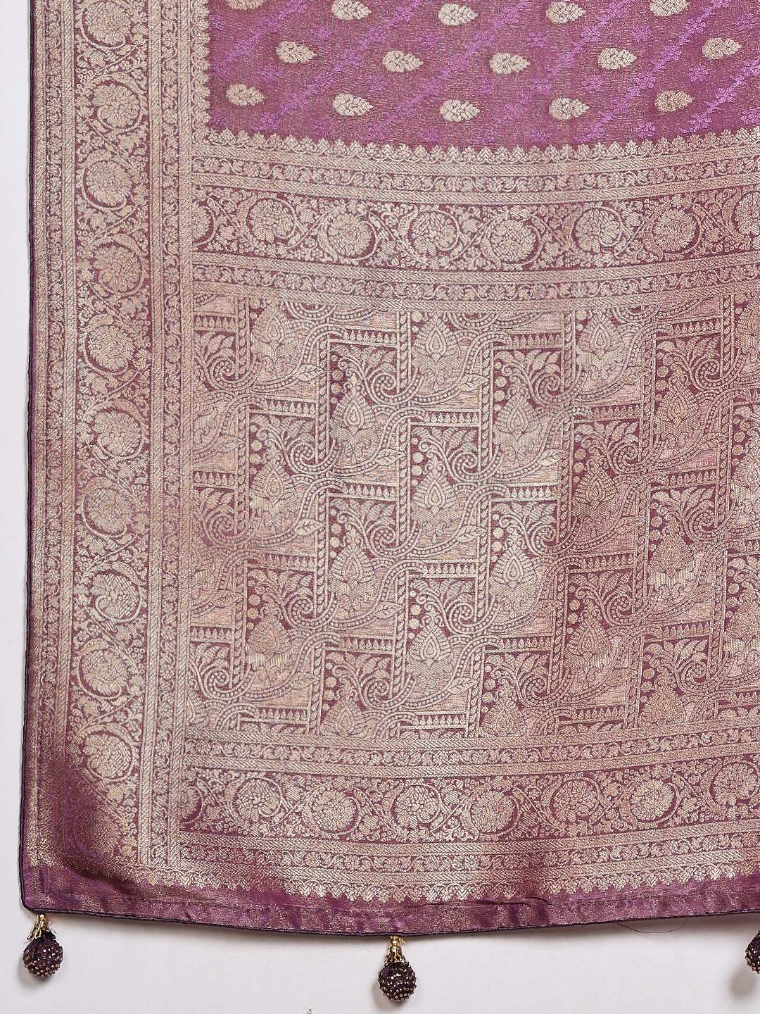 Woven Design Satin Saree