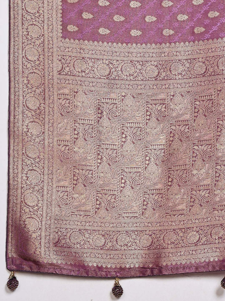 Woven Design Satin Saree