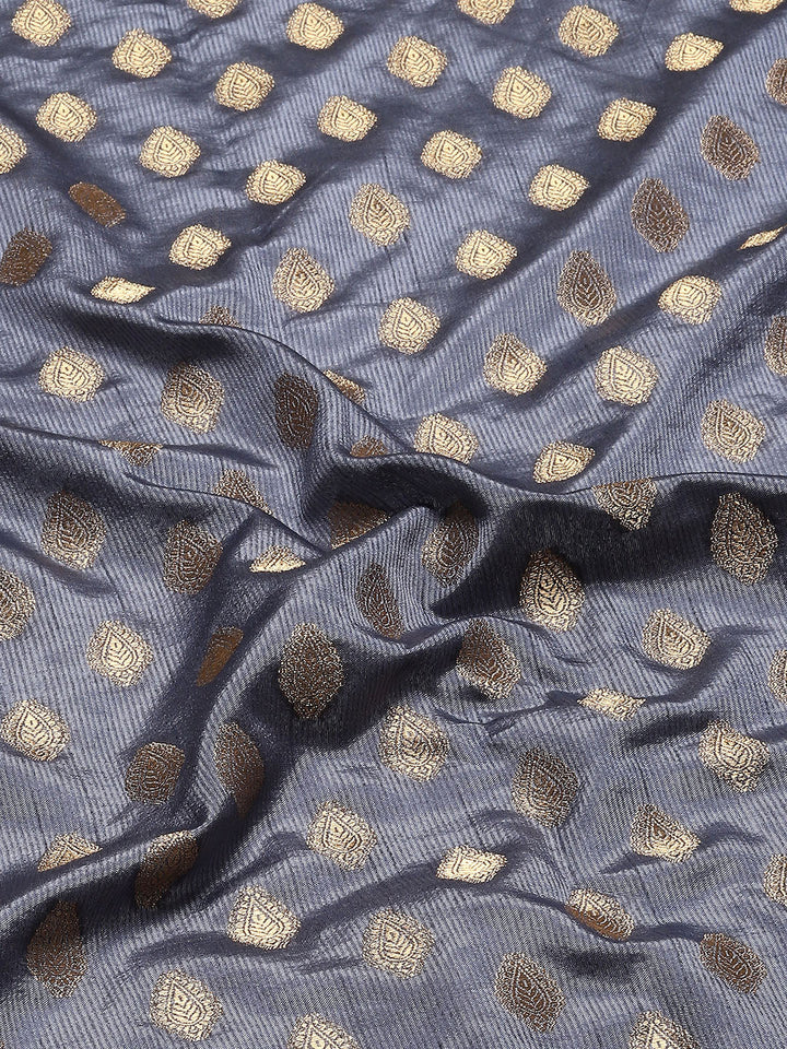 Zari Border Booti Handloom Woven Saree