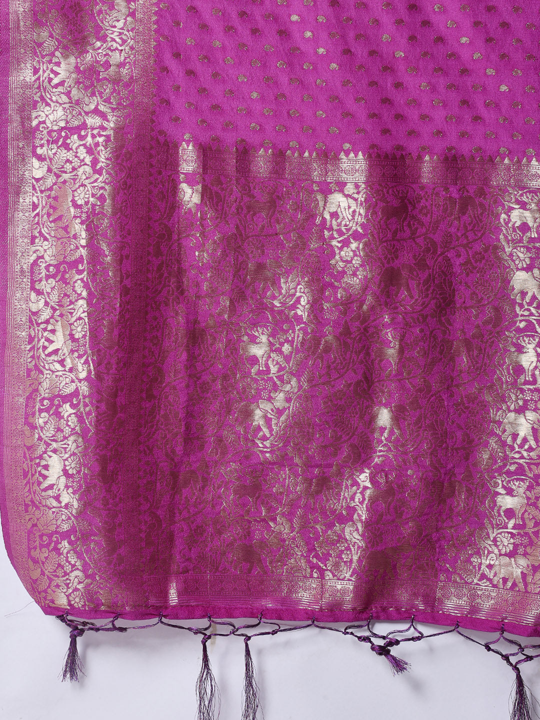 Zaari Jaal Crepe Saree