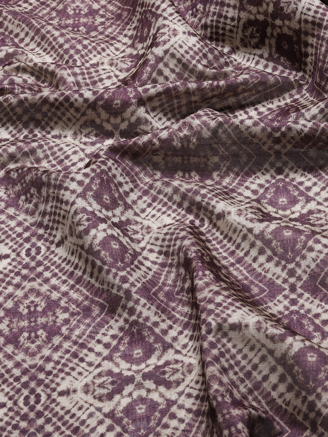 Printed Tussar Saree