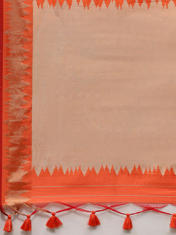 Woven Design Cotton Blend Saree