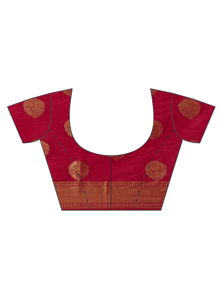 Zari Border Booti Handloom Woven Saree