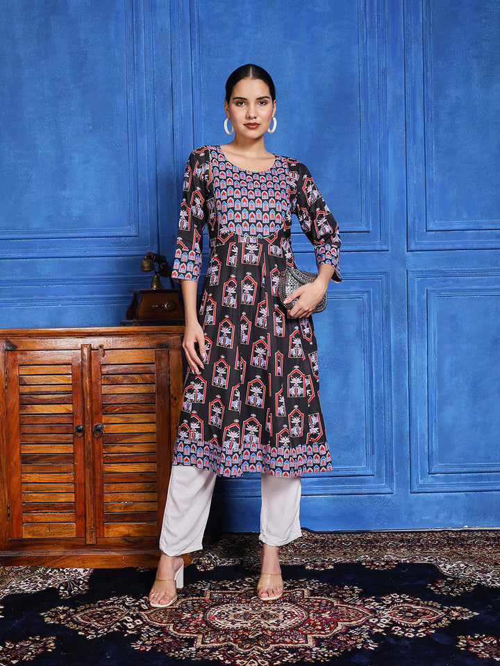 Printed Cotton Blend Kurta