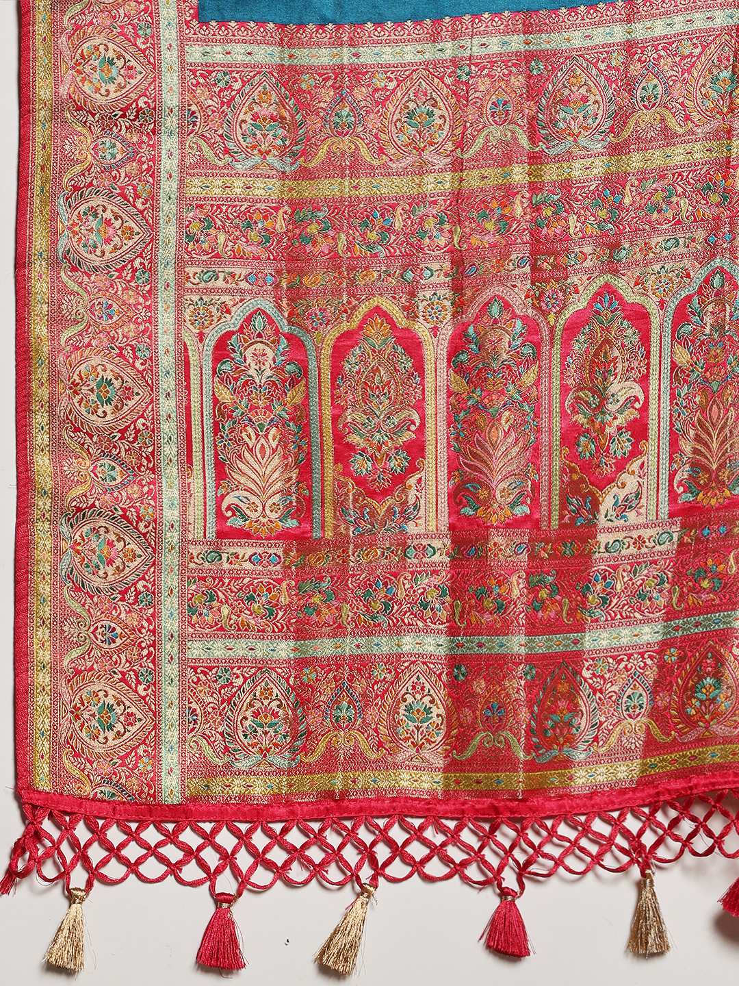 Woven Design Satin Saree