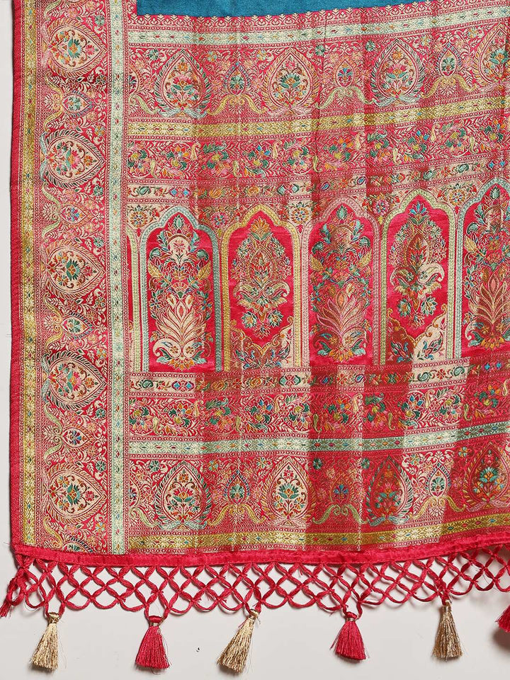 Woven Design Satin Saree