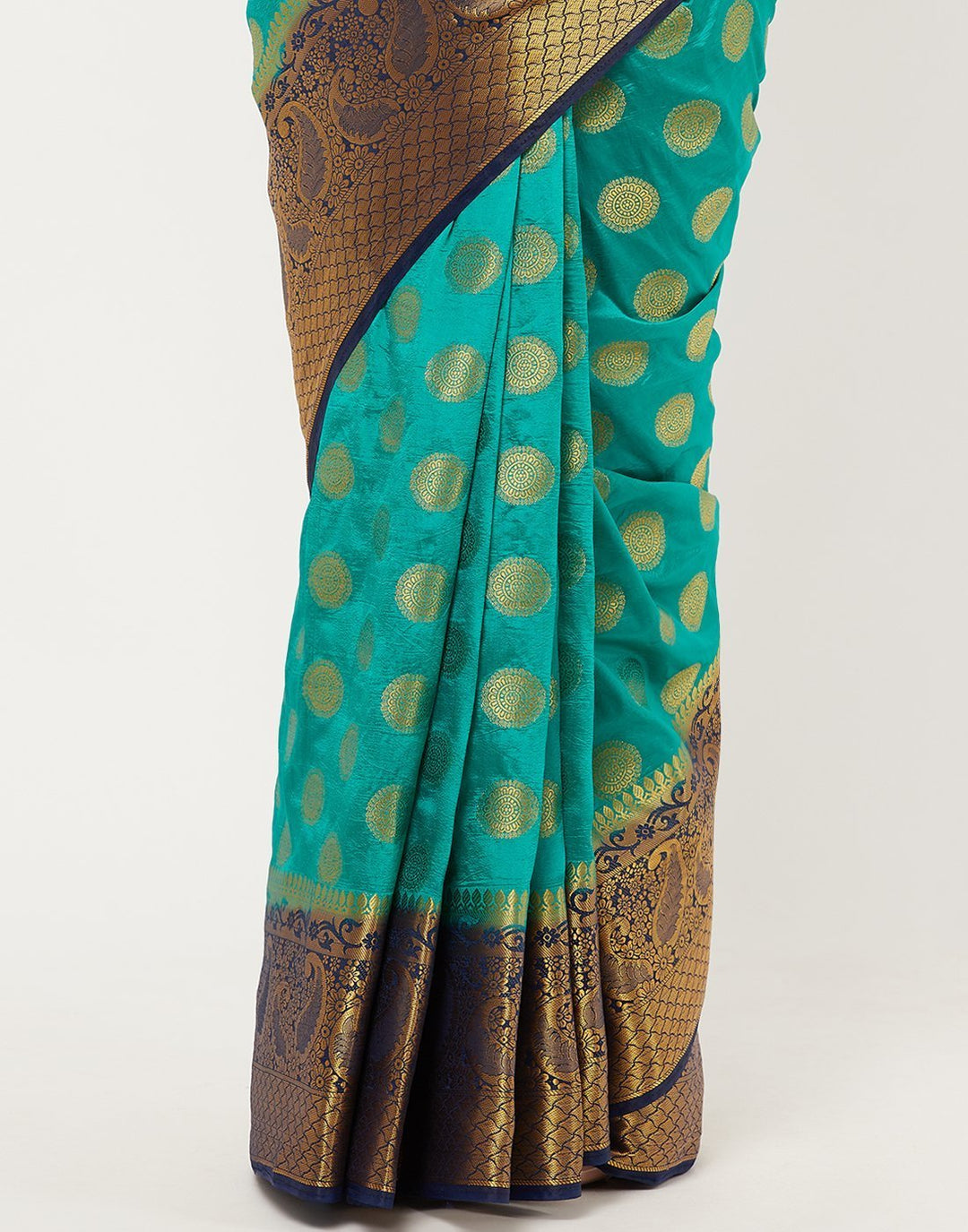 Navy Blue Rani Art Handloom Saree