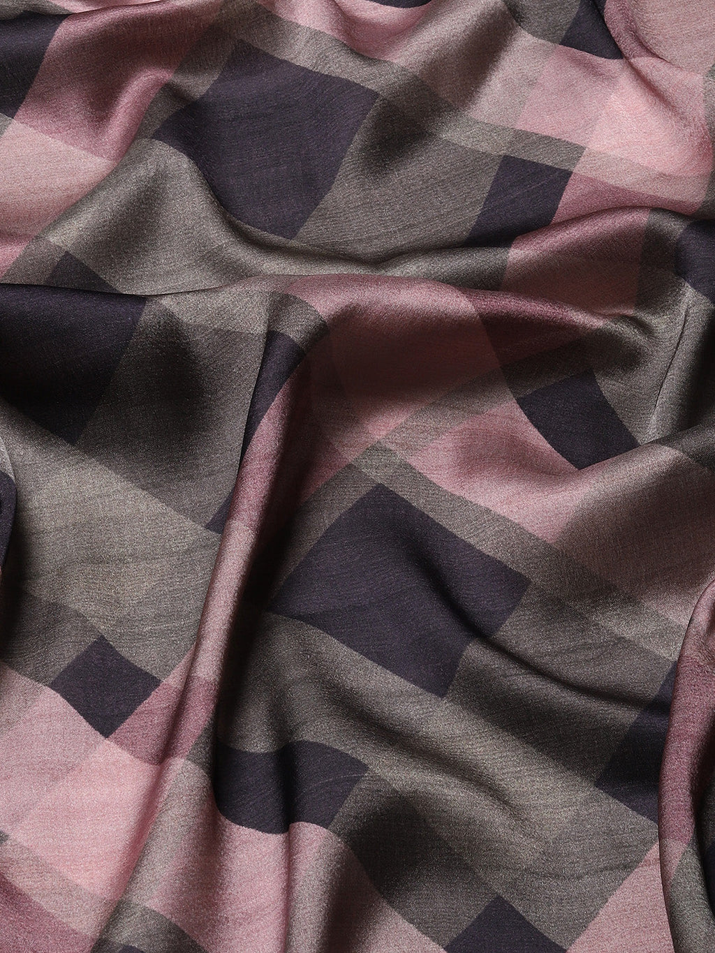 Abstract Digital Printed Satin Saree