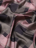 Abstract Digital Printed Satin Saree