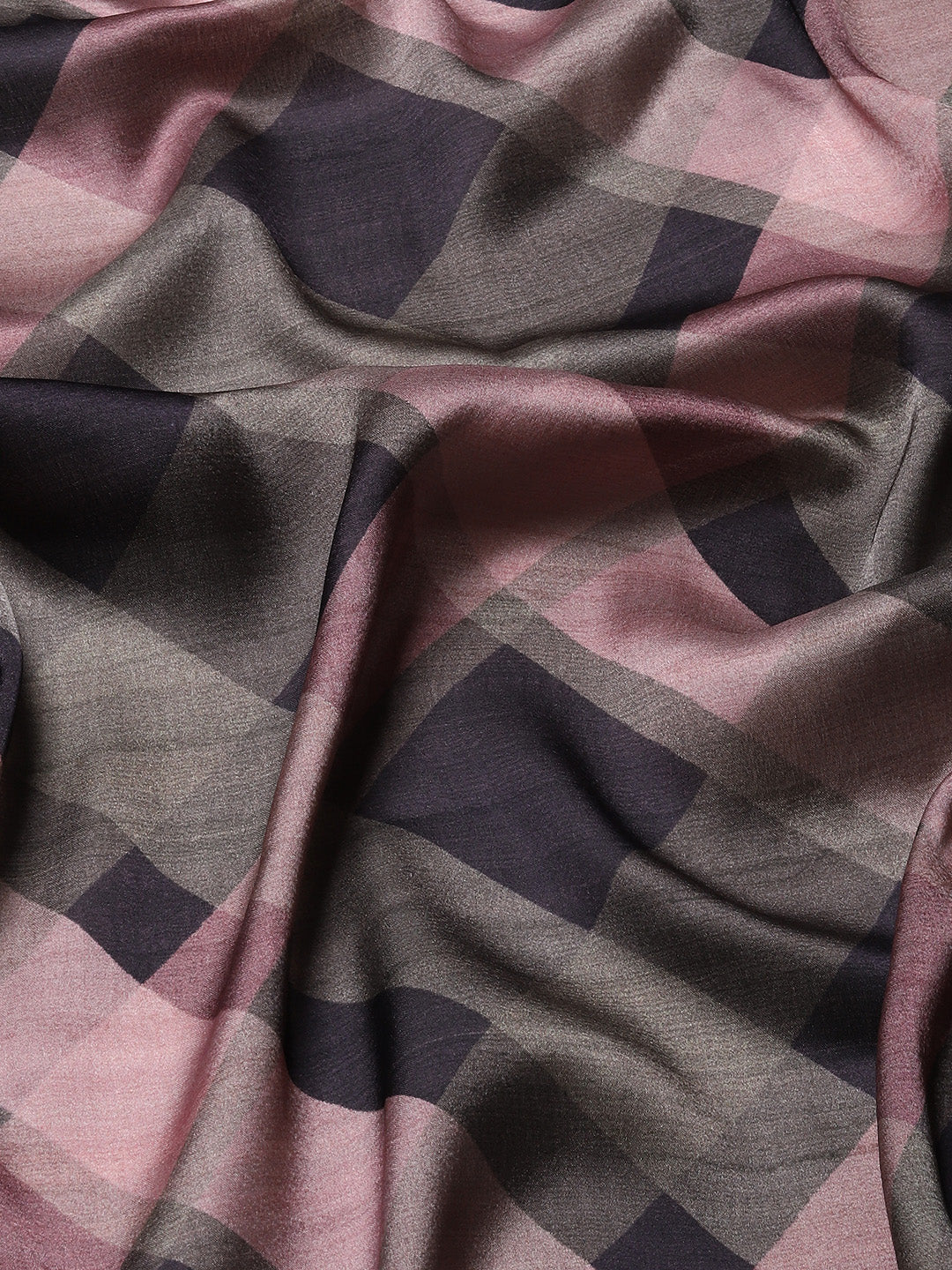 Abstract Digital Printed Satin Saree