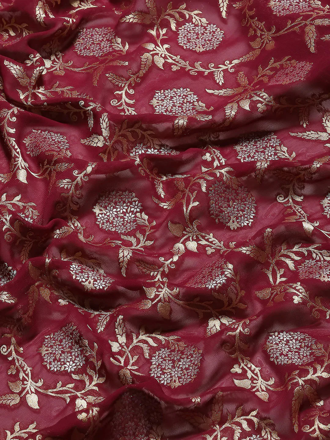 Zari Border Booti Handloom Woven Saree