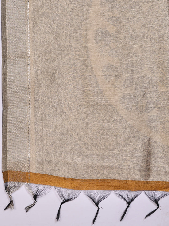 Zaari Jaal Tussar Saree