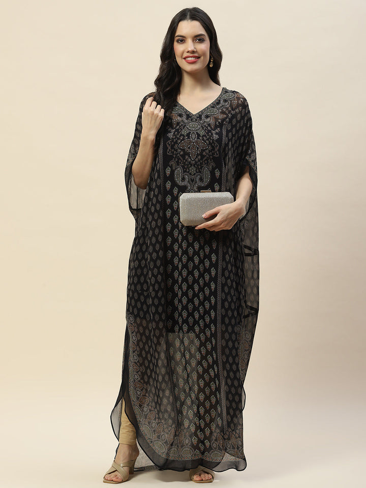 Digital Print Georgette Kaftan Kurta