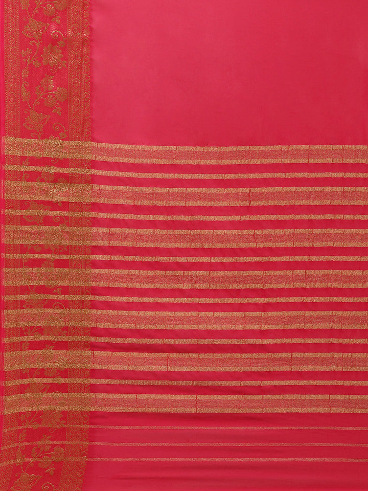 Woven Border Chiffon Woven Saree