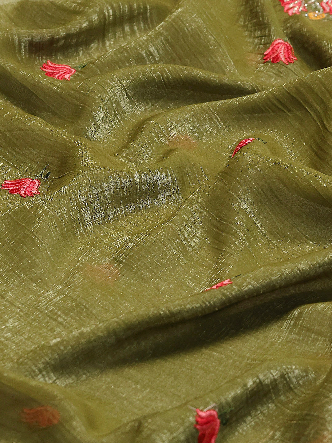 Embroidery Border Organza Saree
