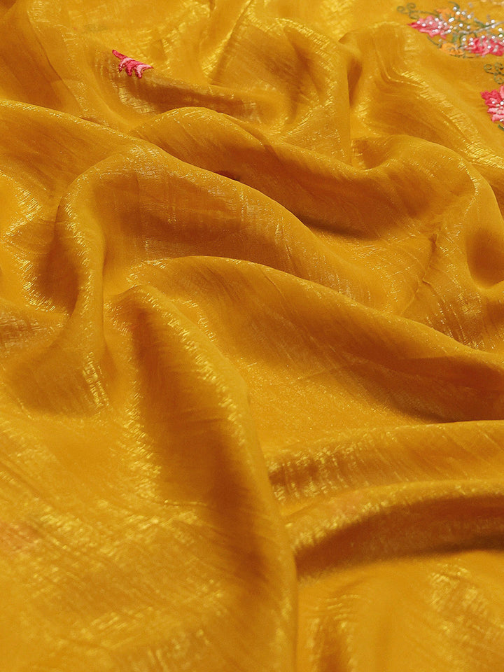Embroidery Border Organza Saree