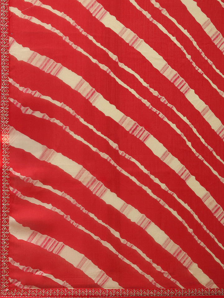 Digital Printed Chiffon Saree