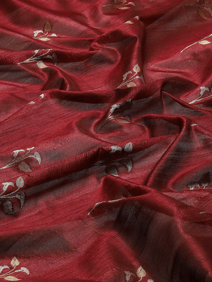 Woven Border Booti Art Silk Saree