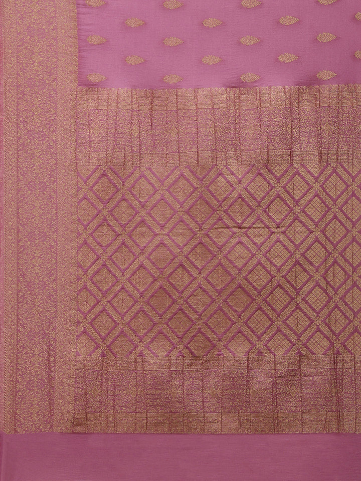 Woven Border Georgette Saree
