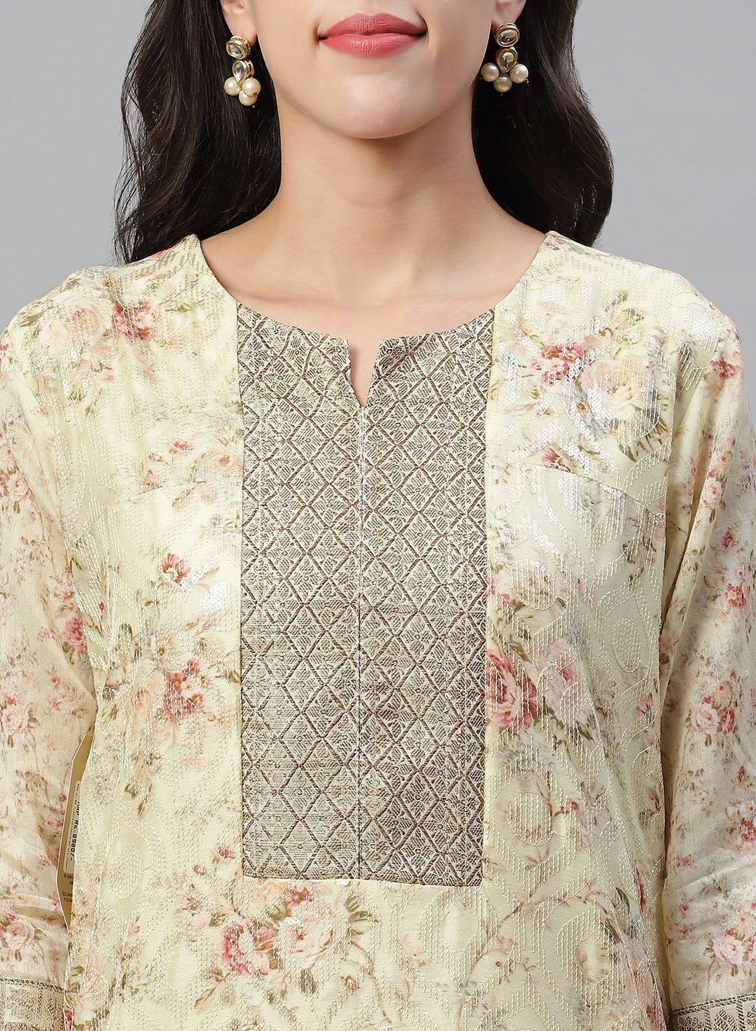 Printed Cotton Kurti With Pant