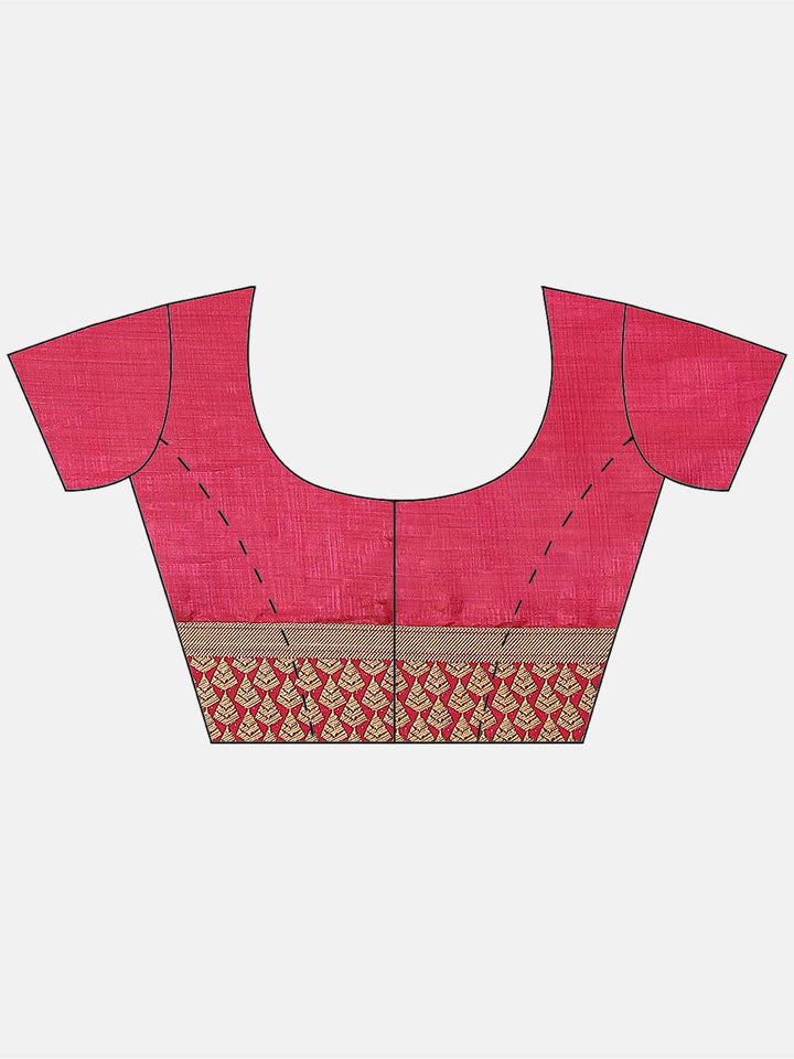 Plain Zari Border Art Handloom Woven Saree