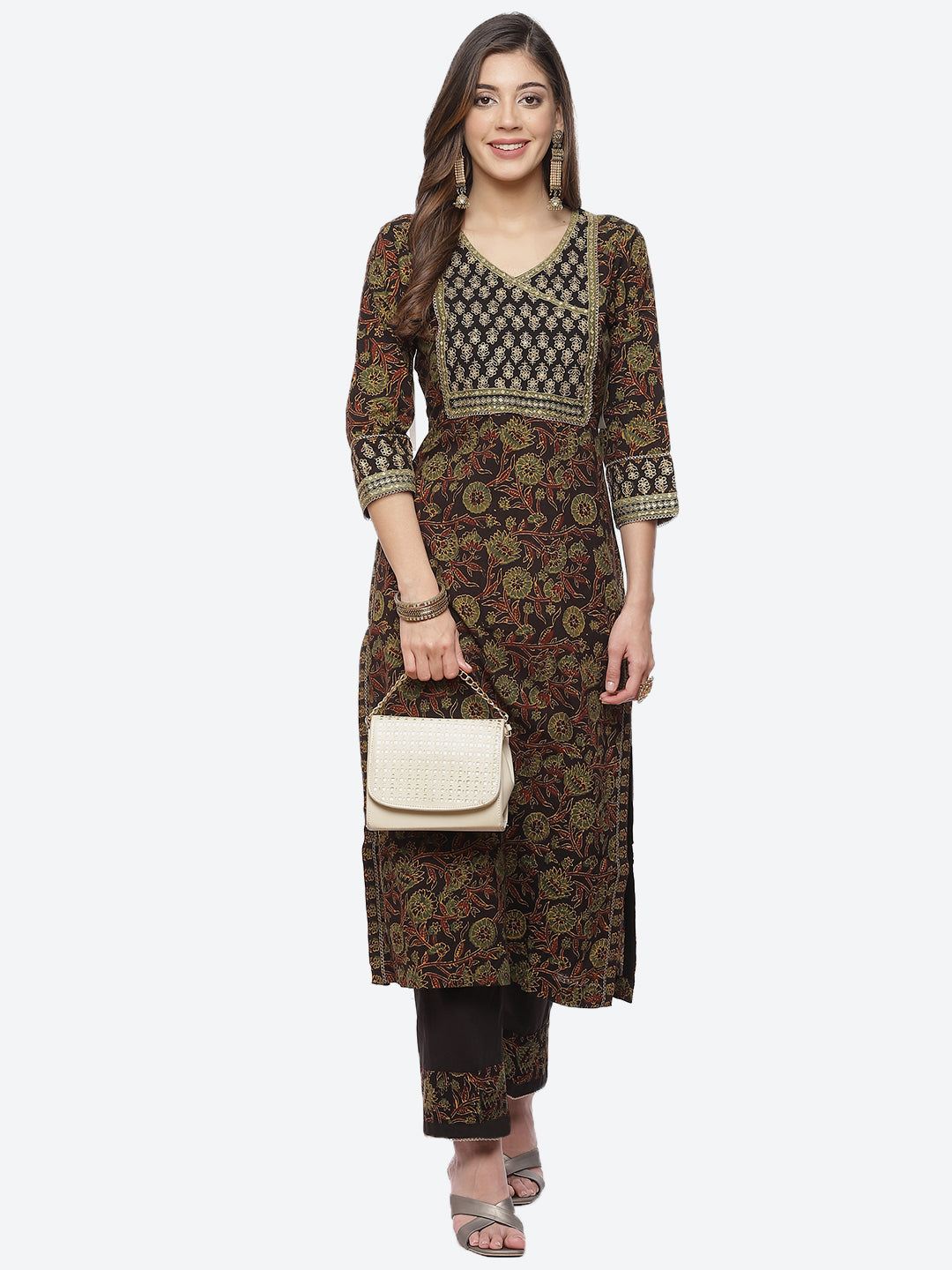 Printed Cotton Kurta With Pant