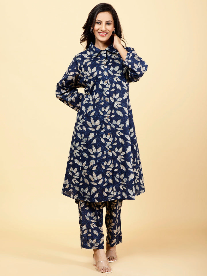 Printed Cotton Kurta With Pants