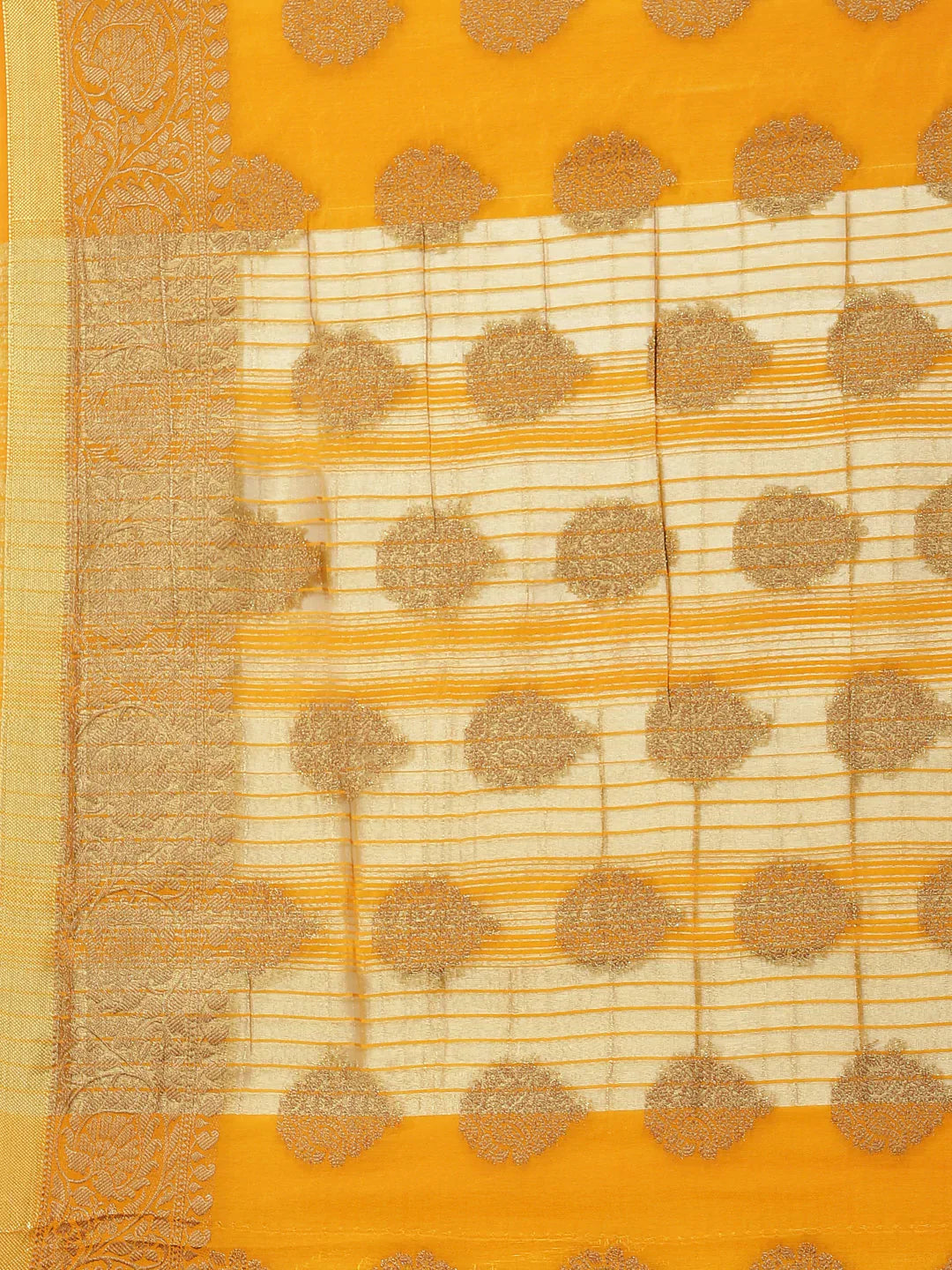 Zari Border Booti Handloom Woven Saree