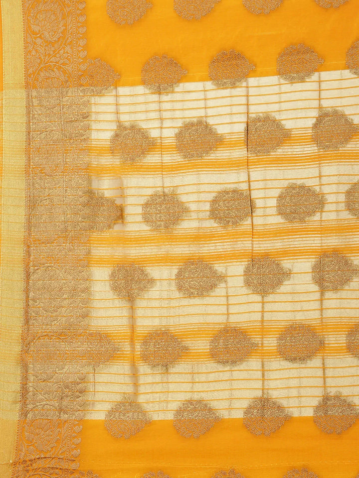 Zari Border Booti Handloom Woven Saree