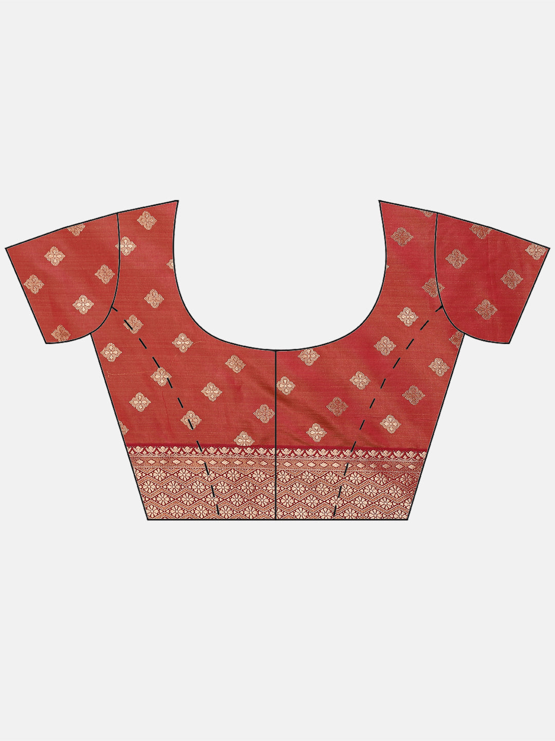 Zari Border Booti Linen Woven Saree
