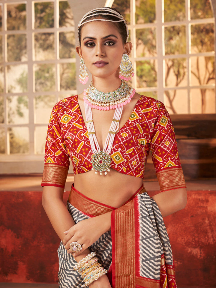 Digital Printed Art Silk Saree