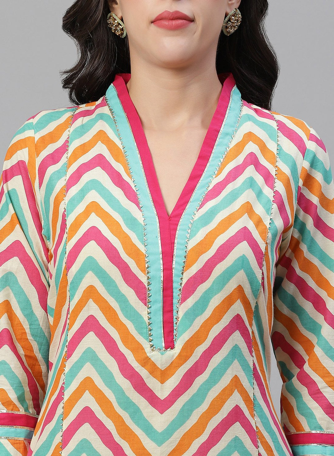 Printed Cotton Kurti With Dhoti Pant