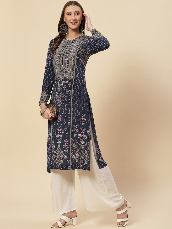 Printed Crepe Kurta