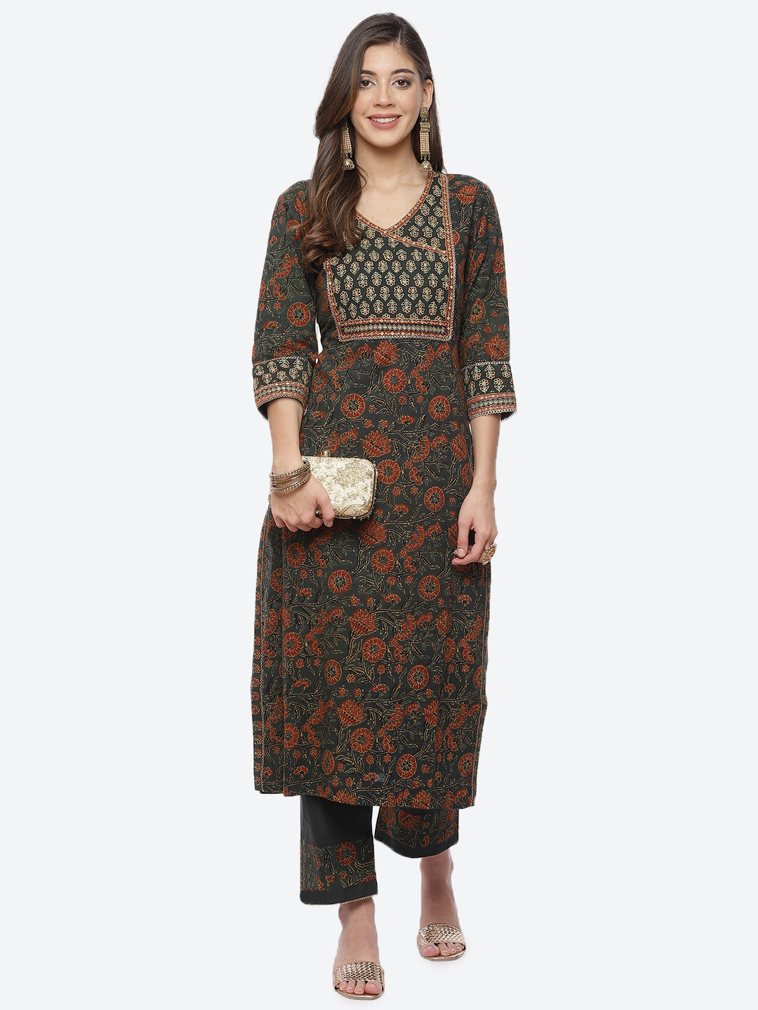Printed Cotton Kurta With Pant