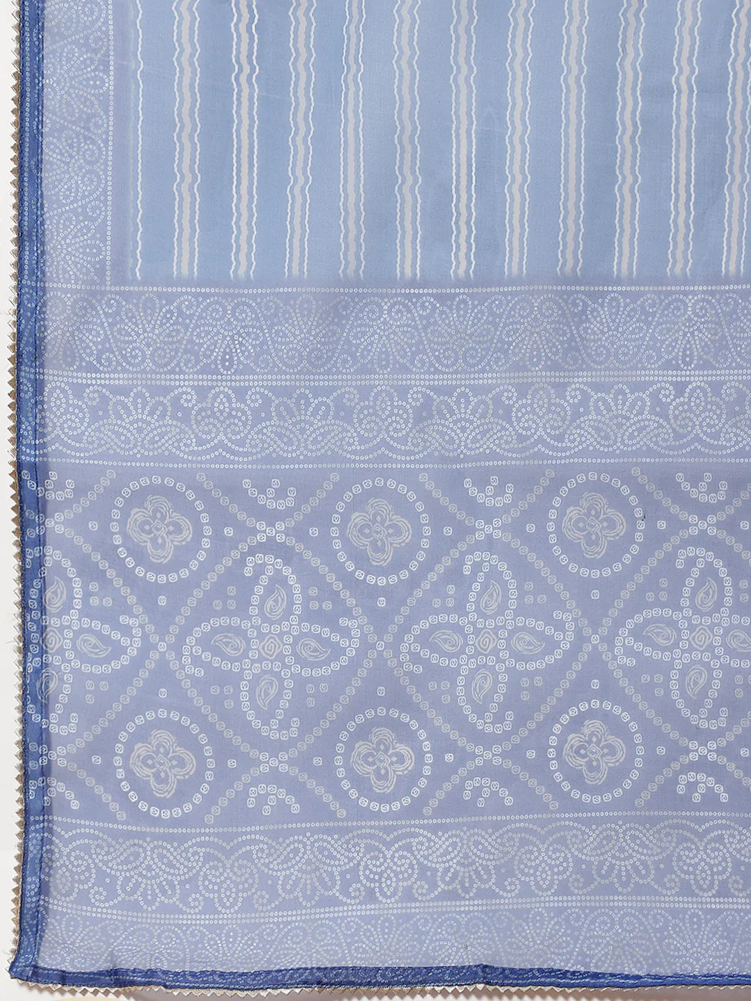 Bandhani Printed Organza Unstitched Suit Piece With Dupatta