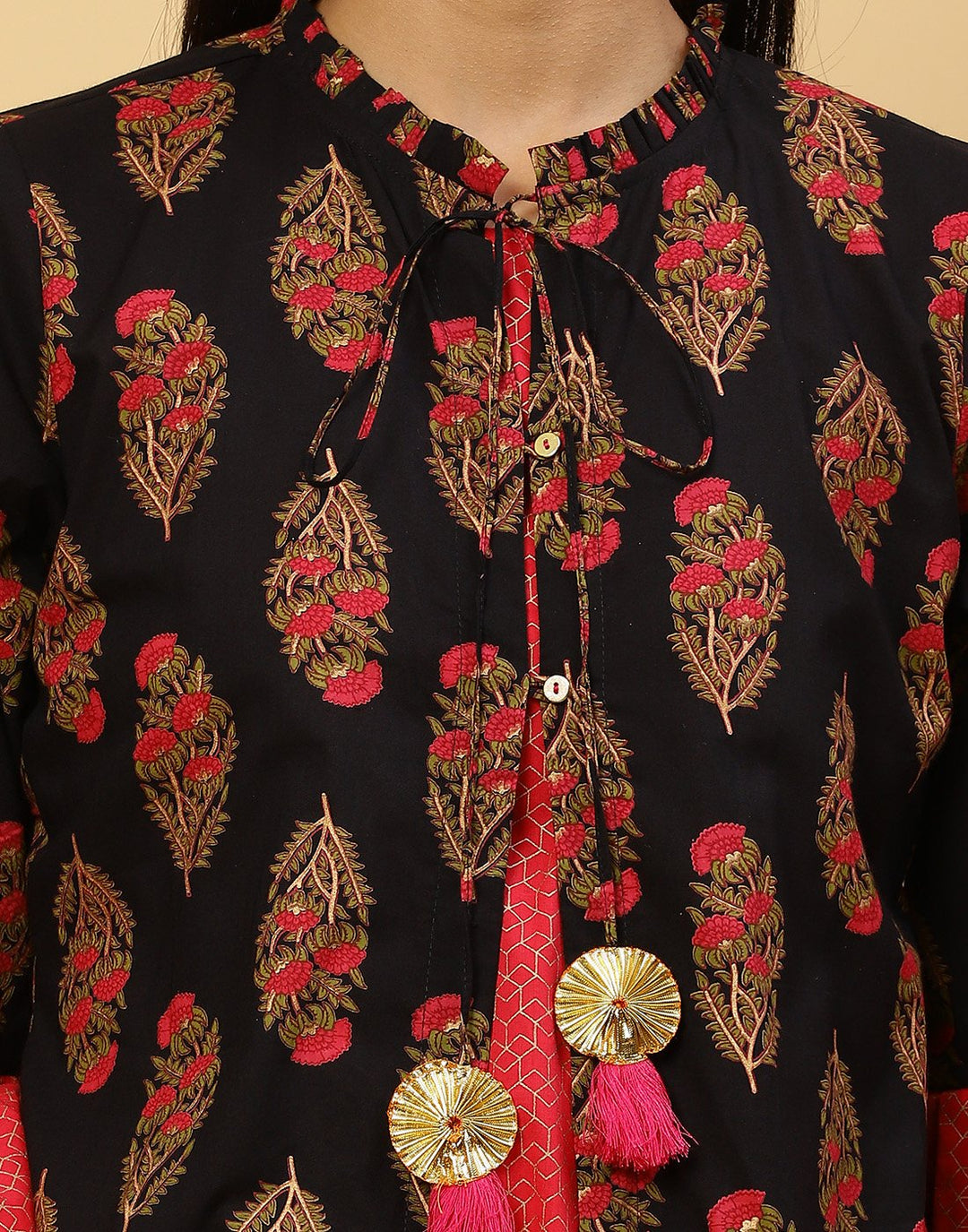 Printed Cotton Kurti With Pant