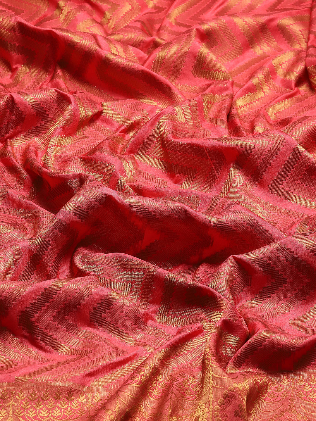 Leheriya Pattern Woven Handloom Saree